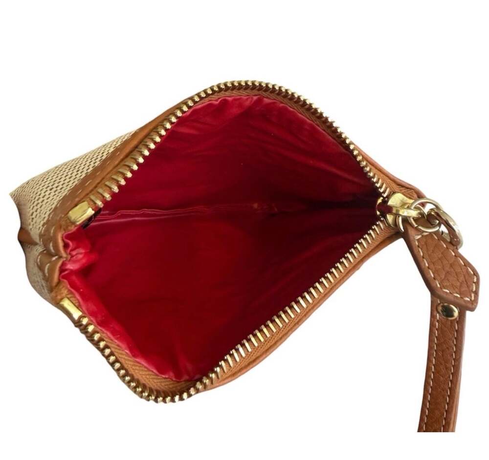Dooney & Bourke Canvas and Leather Mini Wristlet Pouch - Picture 3 of 3